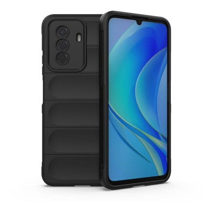 For Huawei Enjoy 50 4G / Nova Y70 Magic Shield TPU + Flannel Phone Case(Black) - Mobile Accessories by buy2fix | Online Shopping UK | buy2fix