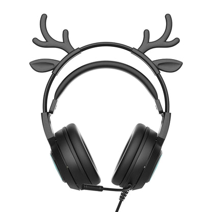 SOYTO SY-G25 Antlers RGB HD Microphone 3D Space Sound Wired Gaming Headset(Black) - Multimedia Headset by SOYTO | Online Shopping UK | buy2fix
