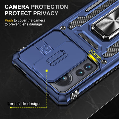 For Xiaomi 12 Pro Armor PC + TPU Camera Shield Phone Case(Navy Blue) - Xiaomi Accessories by buy2fix | Online Shopping UK | buy2fix