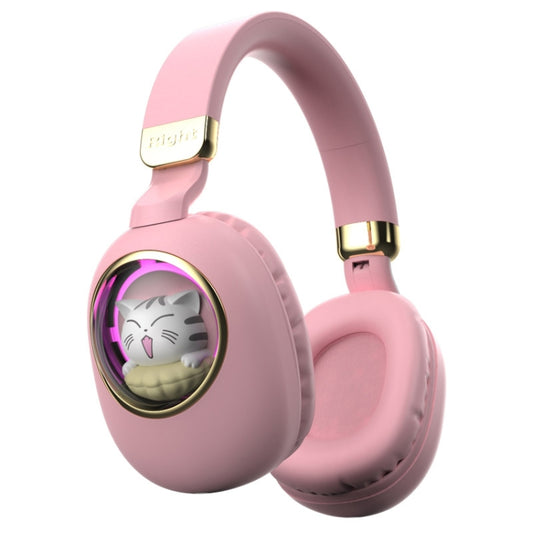 B4 RGB Cartoon Stereo Headset Wireless Bluetooth Headphones (Pink) - Apple Accessories by buy2fix | Online Shopping UK | buy2fix