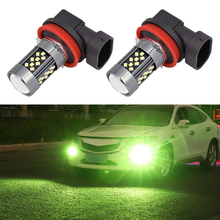 1 Pair H11 12V 7W Strobe Car LED Fog Light(Lime Light) - In Car by buy2fix | Online Shopping UK | buy2fix