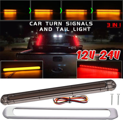 2 PCS 72LEDs Two-color Brake Turn Tail Light(Red Shell Red Light + Flowing Yellow Light) - In Car by buy2fix | Online Shopping UK | buy2fix