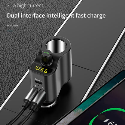 C03 Dual USB Fast Charge Car Charger Voltage Detection with Independent Switch(Black) - In Car by buy2fix | Online Shopping UK | buy2fix