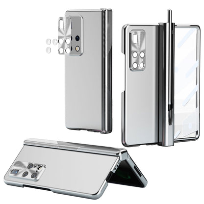 For Huawei Mate X2 Electroplating Hinged Folding Phone Case with S Pen Fold Edtion(Silver) - Huawei Cases by buy2fix | Online Shopping UK | buy2fix