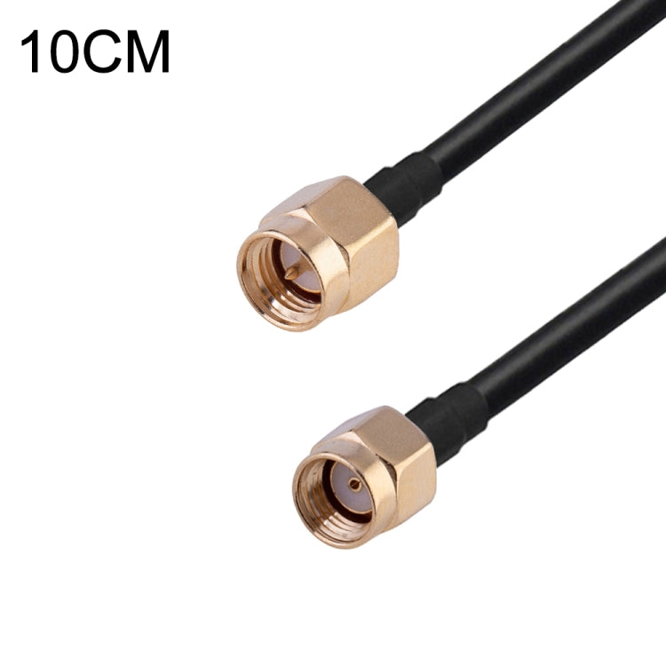 RP-SMA Male to SMA Male RG174 RF Coaxial Adapter Cable, Length: 10cm - Connectors by buy2fix | Online Shopping UK | buy2fix