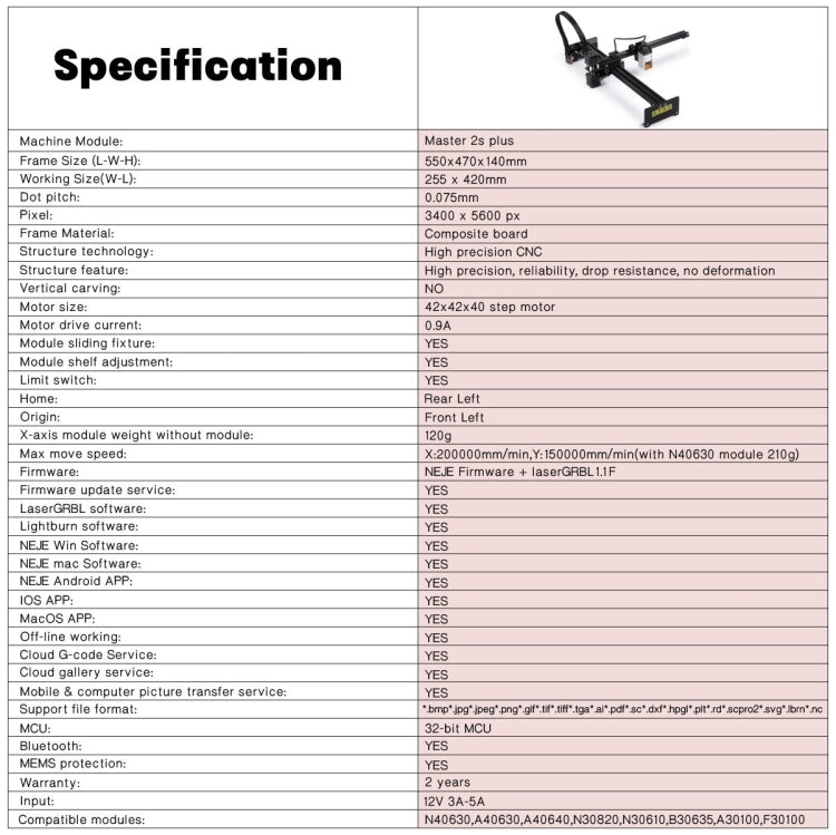 NEJE MASTER 3 Plus Laser Engraver with N40630 Laser Module(EU Plug) - Consumer Electronics by NEJE | Online Shopping UK | buy2fix