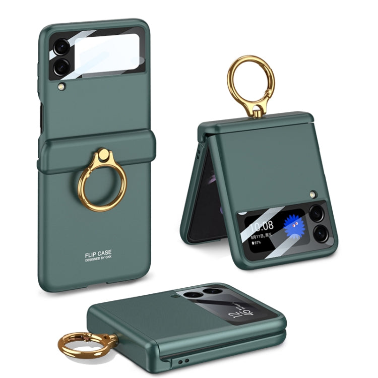 For Samsung Galaxy Z Flip4 GKK Magnetic Hinged Flip Case with Ring Holder(Forest Green) - Galaxy Z Flip4 5G Cases by GKK | Online Shopping UK | buy2fix