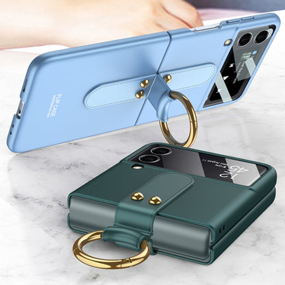 For Samsung Galaxy Z Flip4 GKK Ultra-thin PC Full Coverage Phone Flip Case with Ring Holder(Blue) - Galaxy Z Flip4 5G Cases by GKK | Online Shopping UK | buy2fix