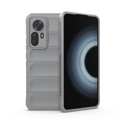 For Xiaomi Redmi K50 Ultra / Xiaomi 12T Magic Shield TPU + Flannel Phone Case(Grey) - Xiaomi Cases by buy2fix | Online Shopping UK | buy2fix