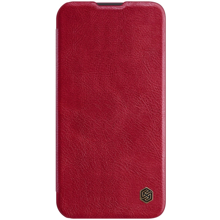 For iPhone 14 NILLKIN QIN Series Pro Crazy Horse Texture Leather Case(Red) - iPhone 14 Cases by NILLKIN | Online Shopping UK | buy2fix