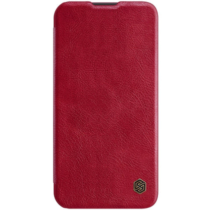 For iPhone 14 NILLKIN QIN Series Pro Crazy Horse Texture Leather Case(Red) - iPhone 14 Cases by NILLKIN | Online Shopping UK | buy2fix