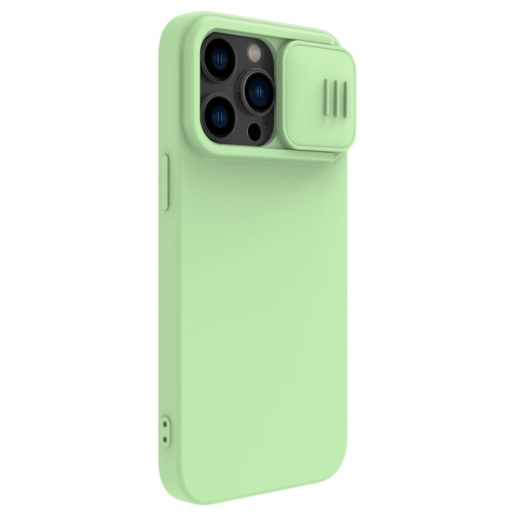 For iPhone 14 Pro Max NILLKIN CamShield MagSafe Liquid Silicone Phone Case(Green) - iPhone 14 Pro Max Cases by NILLKIN | Online Shopping UK | buy2fix