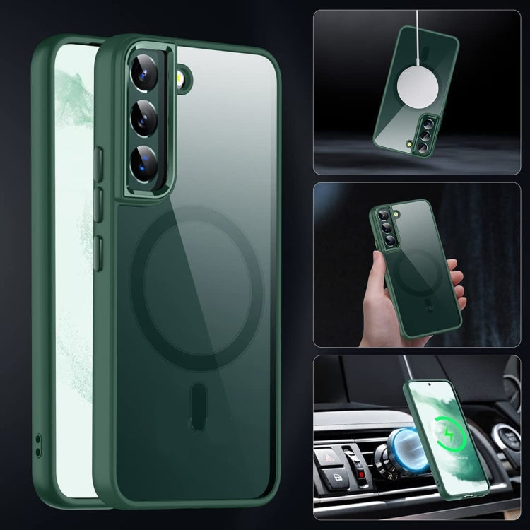 For Samsung Galaxy S22+ 5G Acrylic PC MagSafe Phone Case(Green) - Galaxy S22+ 5G Cases by buy2fix | Online Shopping UK | buy2fix