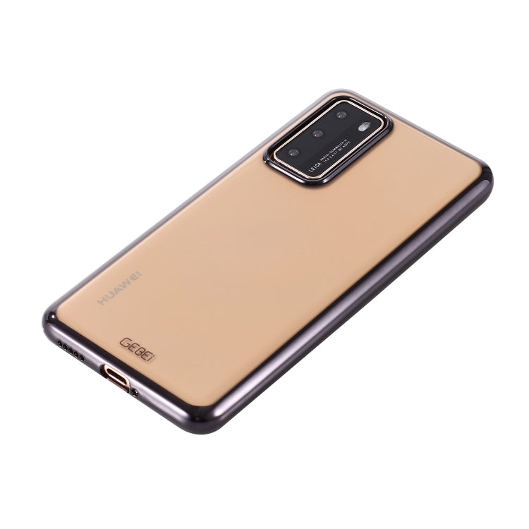 For Huawei P40 Pro GEBEI Plating TPU Shockproof Protective Case(Black) - Huawei Cases by GEBEI | Online Shopping UK | buy2fix