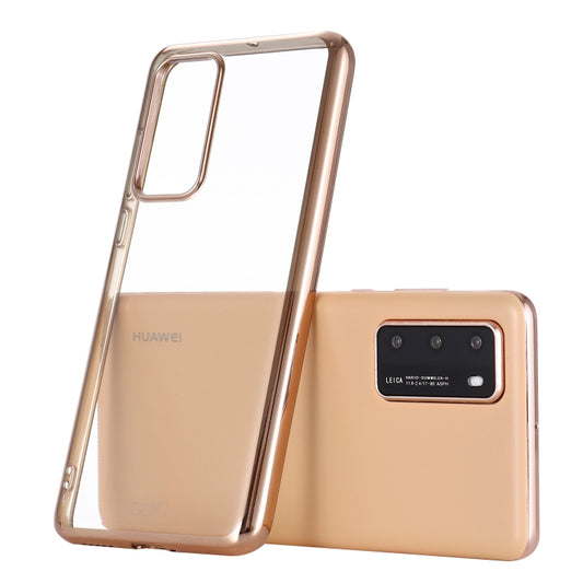 For Huawei P40 Pro GEBEI Plating TPU Shockproof Protective Case(Gold) - Huawei Cases by GEBEI | Online Shopping UK | buy2fix