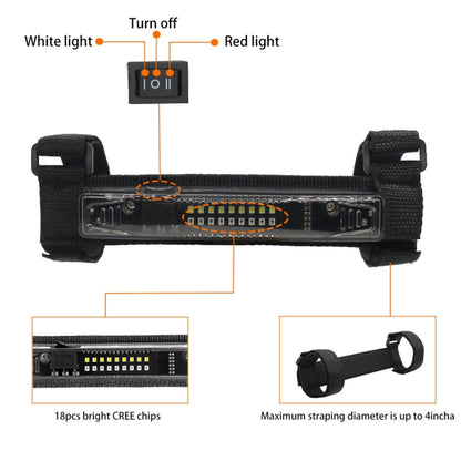 For UTV ATV Polaris RZR Golf Cart Motorcycle Two-color LED Guard Bar Light, Shell Color:Transparent(White + Green) - In Car by buy2fix | Online Shopping UK | buy2fix