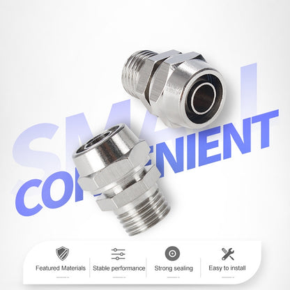 PC14-02 LAIZE Nickel Plated Copper Pneumatic Quick Fitting Connector -  by LAIZE | Online Shopping UK | buy2fix