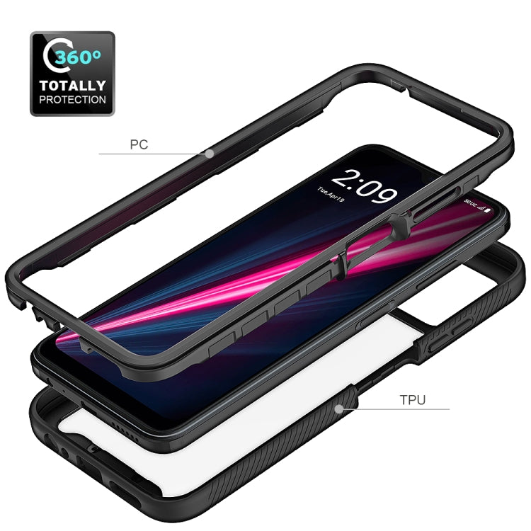 For T-Moblie Revvl 6 Pro 5G Starry Sky Solid Color Shockproof TPU Clear PC Phone Case(Purple) - More Brand by buy2fix | Online Shopping UK | buy2fix
