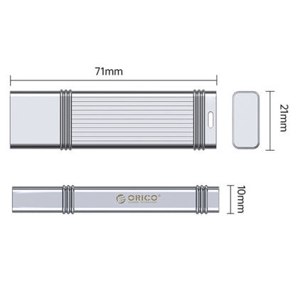 ORICO USB Flash Drive, Read: 100MB/s, Write: 50MB/s, Memory:64GB, Port:USB-A(Silver) - USB Flash Drives by ORICO | Online Shopping UK | buy2fix