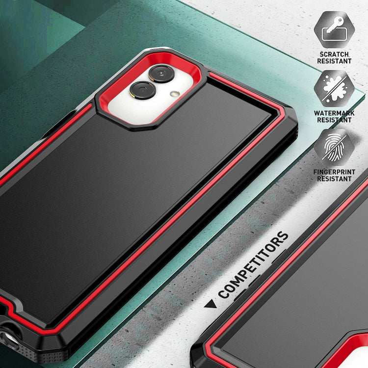 For Samsung Galaxy A04 / A13 5G Armour Two-color TPU + PC Phone Case(Black+Red) - Galaxy Phone Cases by buy2fix | Online Shopping UK | buy2fix