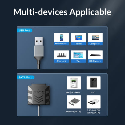 ORICO UTS1 USB 3.0 2.5-inch SATA HDD Adapter with Silicone Case, Cable Length:0.5m - USB to IDE / SATA by ORICO | Online Shopping UK | buy2fix