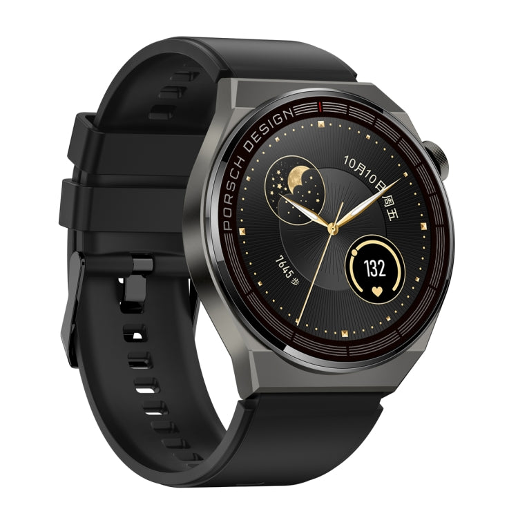 MD3MAX Porsche Ver 1.39 inch Round Screen TPU Strap Smart Watch Supports Heart Rate Monitoring/Blood Oxygen Monitoring(Black) - Smart Wear by buy2fix | Online Shopping UK | buy2fix