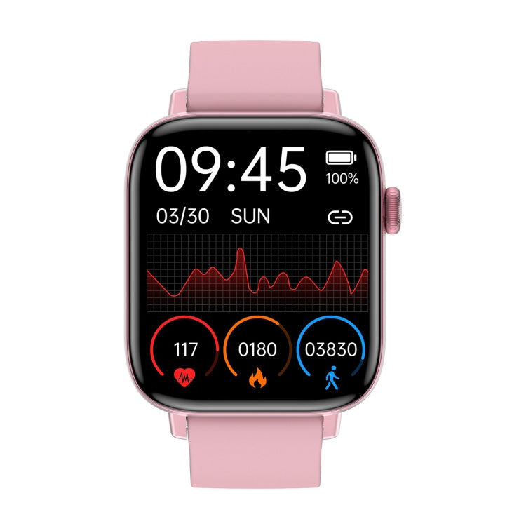 T49 1.9 inch HD Square Screen Smart Watch Supports Heart Rate Monitoring/Bluetooth Calling(Pink) - Smart Wear by buy2fix | Online Shopping UK | buy2fix