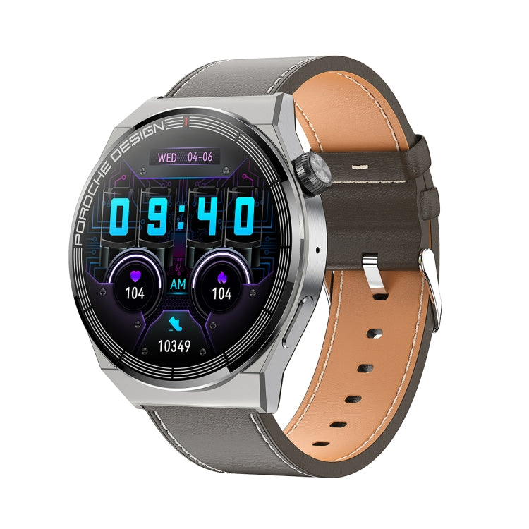 Ochstin 5HK46P 1.36 inch Round Screen Leather Strap Smart Watch with Bluetooth Call Function(Brown) - Smart Watches by OCHSTIN | Online Shopping UK | buy2fix