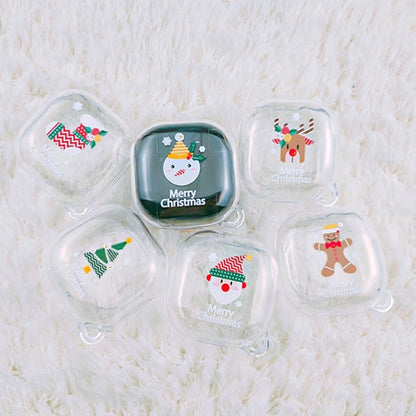 For Samsung Galaxy Buds Live Christmas Transparent TPU Earphone Case(Santa Claus) - Samsung Earphone Case by buy2fix | Online Shopping UK | buy2fix
