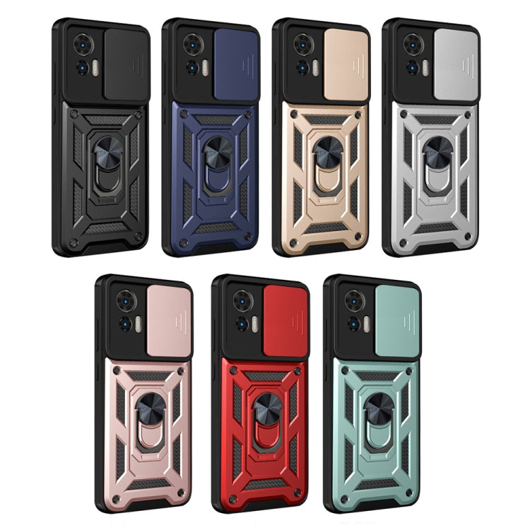 For Motorola Edge 30 Neo Sliding Camera Cover Design TPU+PC Phone Case(Rose Gold) - Motorola Cases by buy2fix | Online Shopping UK | buy2fix