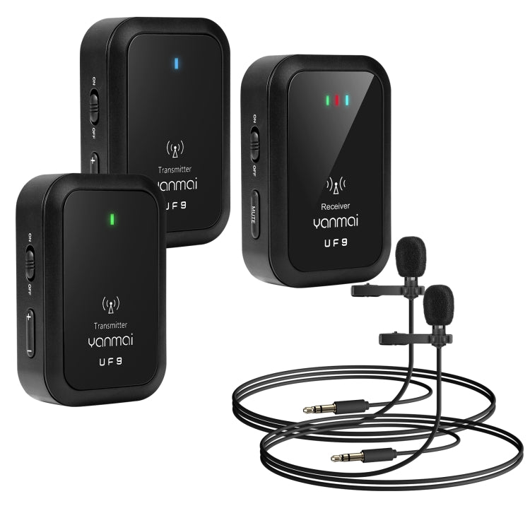Yanmai UF9 Broadcast Wireless Lavalier Microphone Mini Clip-on Mic - Consumer Electronics by Yanmai | Online Shopping UK | buy2fix