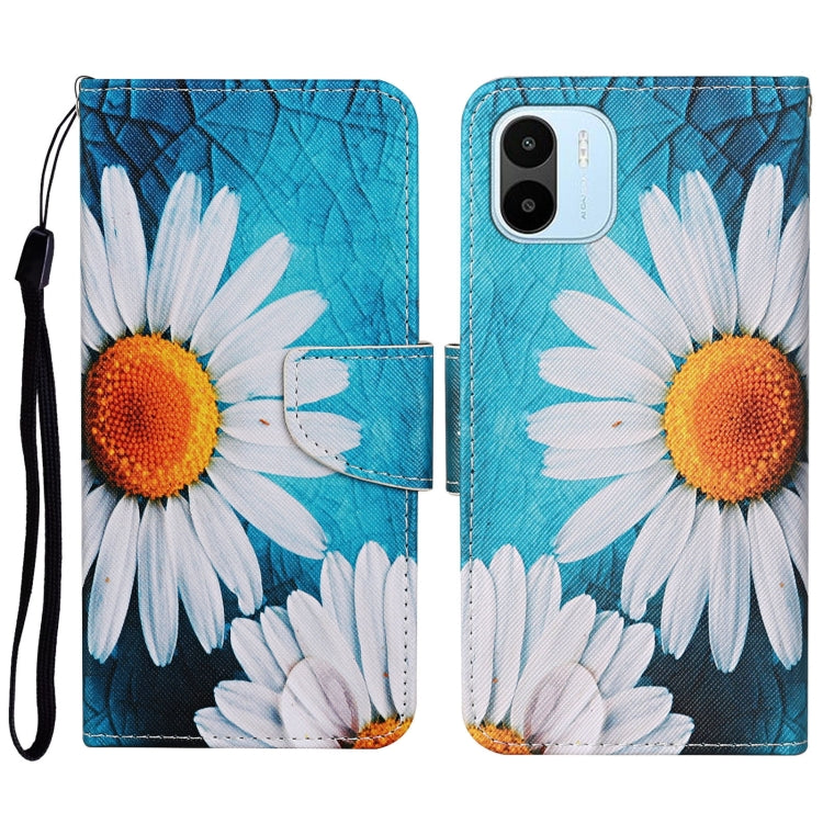 For Xiaomi Redmi A1 Colored Drawing Pattern Leather Phone Case(Chrysanthemum) - Xiaomi Cases by buy2fix | Online Shopping UK | buy2fix