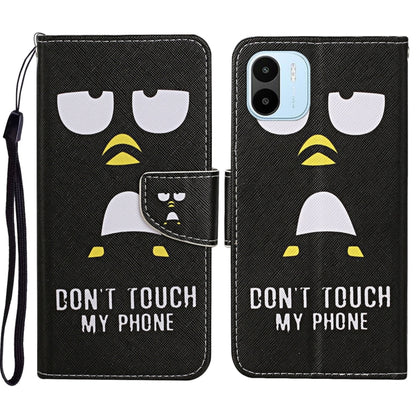 For Xiaomi Redmi A1 Colored Drawing Pattern Leather Phone Case(Penguin) - Xiaomi Cases by buy2fix | Online Shopping UK | buy2fix