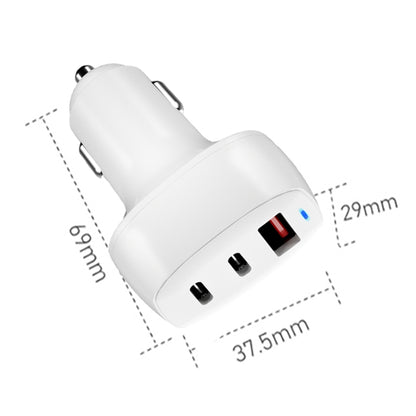 ACC-579 53W USB+ Dual USB-C/Type-C Fast Charge Car Charger(White) - In Car by buy2fix | Online Shopping UK | buy2fix