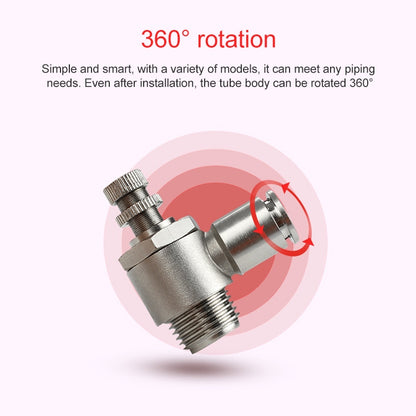 SL4-01 LAIZE Nickel Plated Copper Male Thread Throttle Valve Pneumatic Connector -  by LAIZE | Online Shopping UK | buy2fix