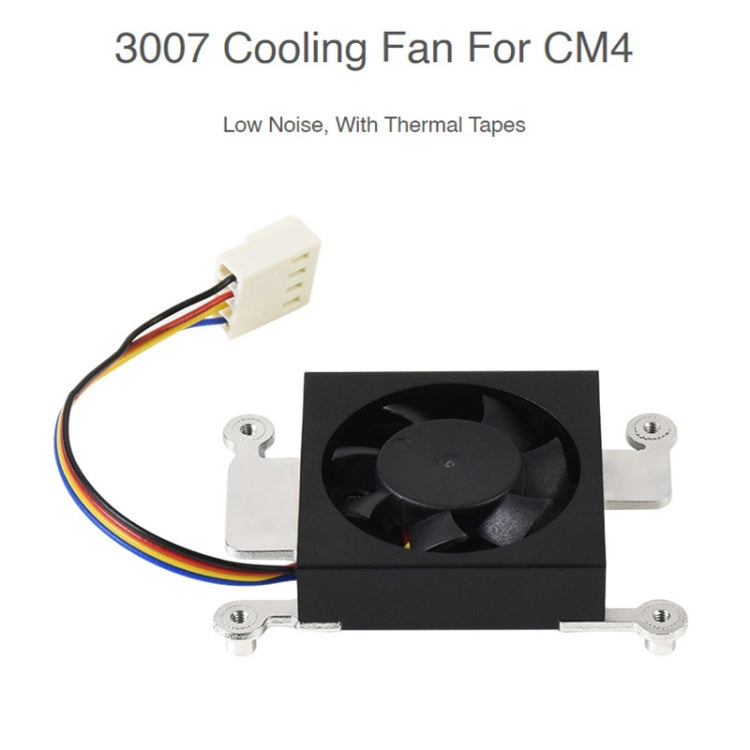 Waveshare Dedicated 3007 Cooling Fan for Raspberry Pi Compute Module 4 CM4, Power Supply:12V - Other Accessories by WAVESHARE | Online Shopping UK | buy2fix