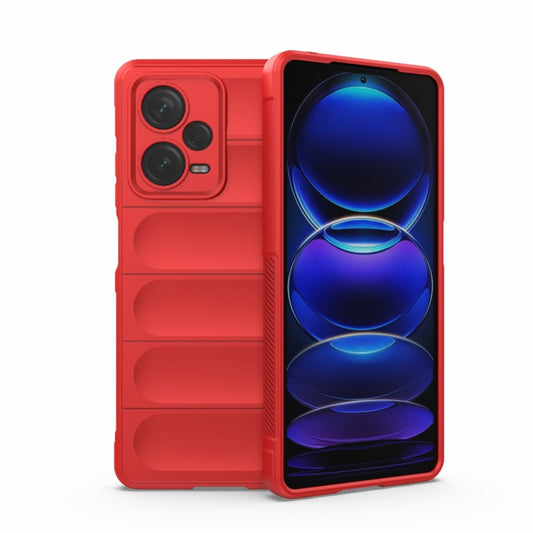 For Xiaomi Redmi Note 12 Pro+ China / Global Magic Shield TPU + Flannel Phone Case(Red) - Note 12 Pro+ Cases by buy2fix | Online Shopping UK | buy2fix