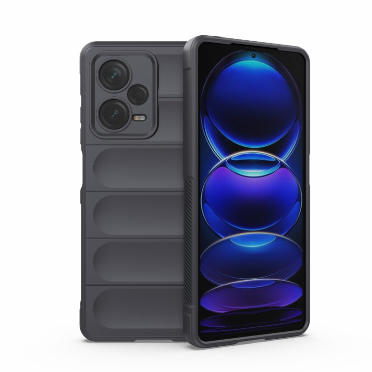 For Xiaomi Redmi Note 12 Pro+ China / Global Magic Shield TPU + Flannel Phone Case(Dark Grey) - Note 12 Pro+ Cases by buy2fix | Online Shopping UK | buy2fix