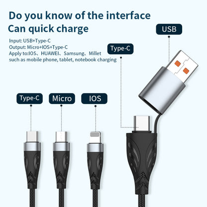 ADC-008 100W USB/Type-C to Type-C + 8 Pin + Micro USB Two to Three Fully Compatible Fast Charge Data Cable, Length:2m - Multifunction Cable by buy2fix | Online Shopping UK | buy2fix