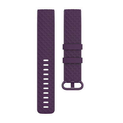 Color Buckle TPU Wrist Strap Watch Band for Fitbit Charge 4 / Charge 3 / Charge 3 SE, Size: S(Dark Purple) - Smart Wear by buy2fix | Online Shopping UK | buy2fix