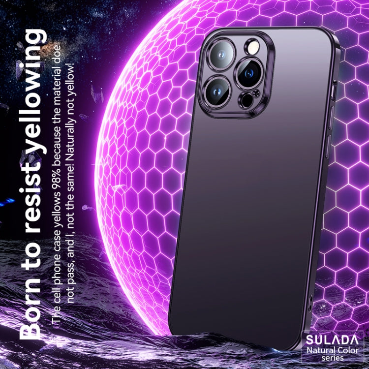 For iPhone 14 Pro SULADA Electroplating Frosted All-inclusive TPU Phone Case(Black) - iPhone 14 Pro Cases by SULADA | Online Shopping UK | buy2fix