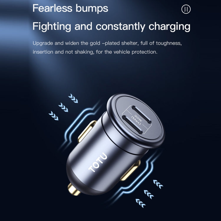 TOTUDESIGN 30W Car Fast Charging, Interface:USB-C / Type-C + USB-C / Type-C - Car Charger by TOTUDESIGN | Online Shopping UK | buy2fix