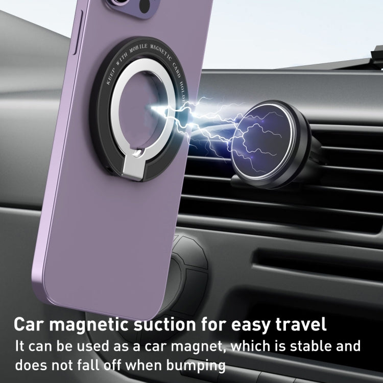 Car Magnetic Dual Axis Ring Phone Holder(Frosted Sky Blue) - Ring Holder by buy2fix | Online Shopping UK | buy2fix