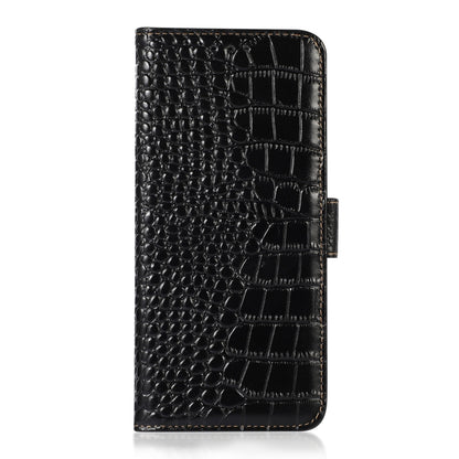For Nokia X30 5G Crocodile Top Layer Cowhide Leather Phone Case(Black) - Nokia Cases by buy2fix | Online Shopping UK | buy2fix