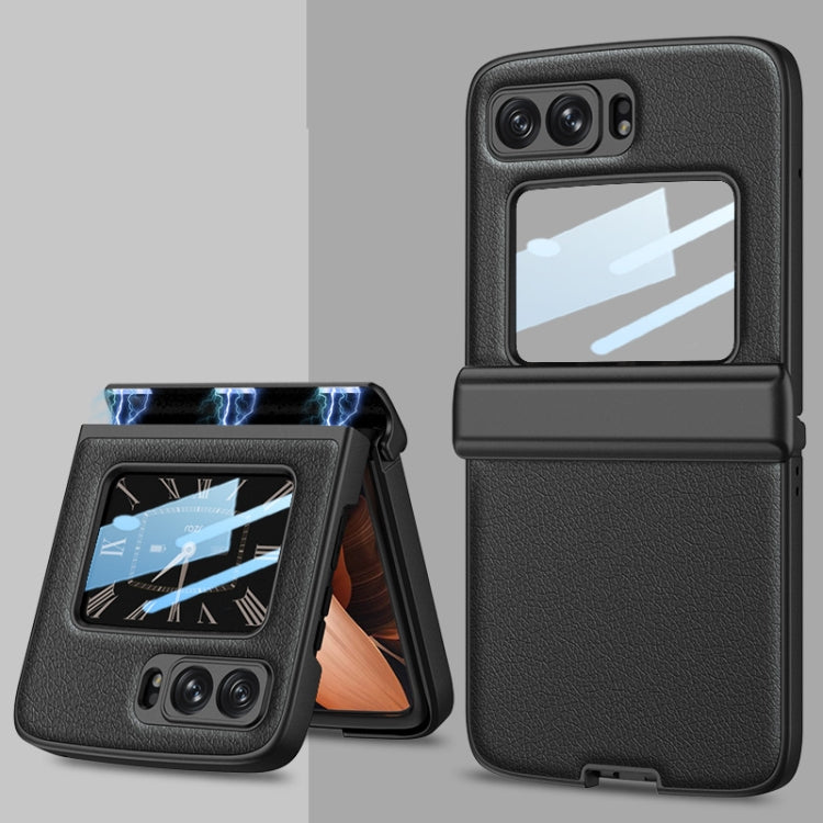 For Motorola Razr 2022 GKK Magnetic Folding Shockproof Leather Phone Case(Black) - Motorola Cases by GKK | Online Shopping UK | buy2fix