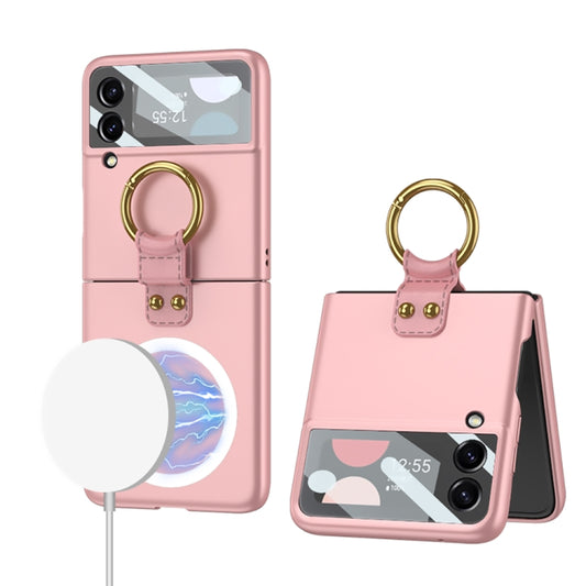 For Samsung Galaxy Z Flip3 5G GKK MagSafe Ultrathin Integrated Shockproof Phone Case with Ring Holder(Pink) - Galaxy Phone Cases by GKK | Online Shopping UK | buy2fix