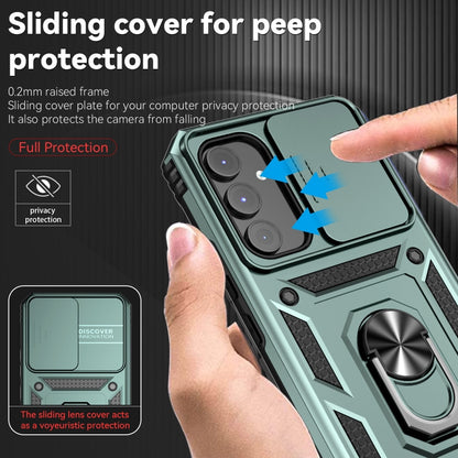 For Samsung Galaxy A54 5G Sliding Camshield Holder Phone Case(Dark Green) - Galaxy Phone Cases by buy2fix | Online Shopping UK | buy2fix
