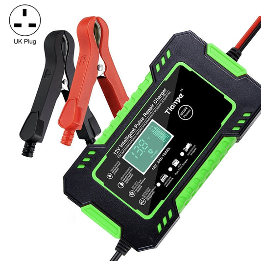 Motorcycle / Car Battery Smart Charger with LCD Creen, Plug Type:UK Plug - In Car by buy2fix | Online Shopping UK | buy2fix