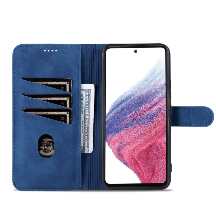 For Samsung Galaxy A34 5G AZNS Skin Feel Calf Texture Flip Leather Phone Case(Blue) - Galaxy Phone Cases by AZNS | Online Shopping UK | buy2fix