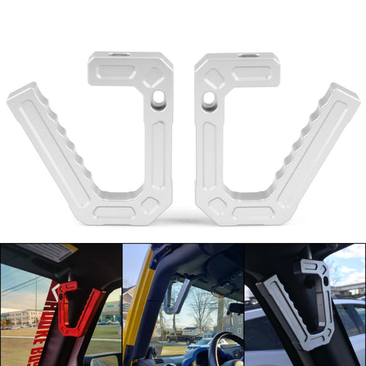 For Jeep Wrangler JK 2007-2018 Car Modification Aluminum Interior Handle(Silver) - In Car by buy2fix | Online Shopping UK | buy2fix